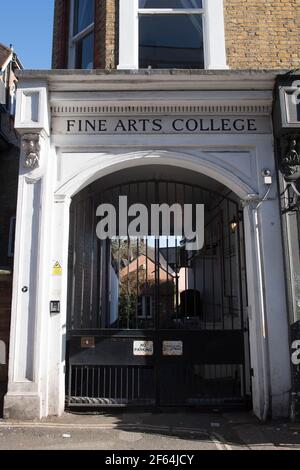 London Fine Arts College im Norden Londons. Bilddatum: Montag, 29. März 2021. Stockfoto