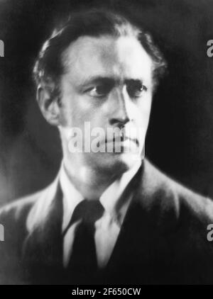 Vintage-Portraitfoto des amerikanischen Schauspielers John Barrymore (1882 – 1942). Foto von Arnold Genthe um 1922. Stockfoto