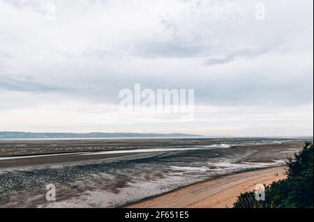 Thurstaston Strand bei Ebbe Stockfoto