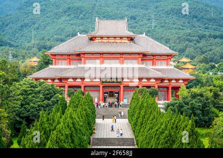 Dali China , 5. Oktober 2020 : Chongsheng Tempel Halle Gebäude malerische Aussicht in Dali Yunnan China Stockfoto