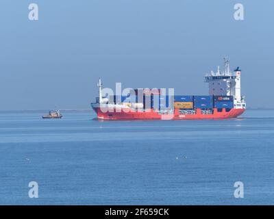 Sheerness, Kent, Großbritannien. März 2021, 30th. UK Wetter: Ein sonniger Morgen in Sheerness, Kent. Kredit: James Bell/Alamy Live Nachrichten Stockfoto