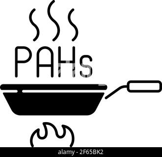 Schwarzes lineares Symbol für das Frittieren Stock Vektor