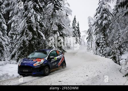 93 Solberg Oscar, Barth Patrik, Ford Fiesta R2 in Aktion während der WRC World Rally Car Championship 2017, Schweden Rallye vom 9. Bis 12. Februar, in Hagfors - Foto Bastien Baudin / DPPI Stockfoto