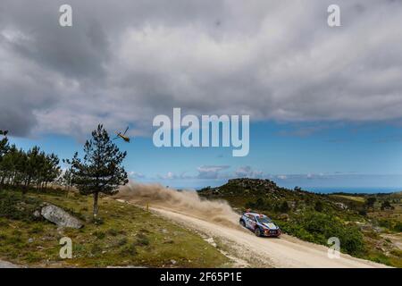 06 Dani Sordo (ESP) Marc Marti (ESP) Hyundai I20 Coupe WRC Hyundai Motorsport Manufacturer Action während der WRC World Rally Car Championship 2017, Rallye Portugal vom 18. Bis 21. Mai bei Matosinhos - Foto Francois Flamand / DPPI Stockfoto