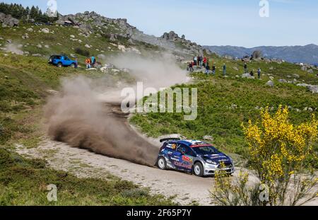 34 Teemu Suninen (FIN) Mikko Markkula (FIN) Ford Fiesta R5 M-Sport World Rally Team WRC2 Aktion während der WRC World Rally Car Championship 2017, Rallye Portugal vom 18. Bis 21. Mai, in Matosinhos - Foto Francois Flamand / DPPI Stockfoto