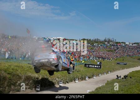 06 Dani Sordo (ESP) Marc Marti (ESP) Hyundai I20 Coupe WRC Hyundai Motorsport Manufacturer Action während der WRC World Rally Car Championship 2017, Rallye Portugal vom 18. Bis 21. Mai bei Matosinhos - Foto Francois Flamand / DPPI Stockfoto