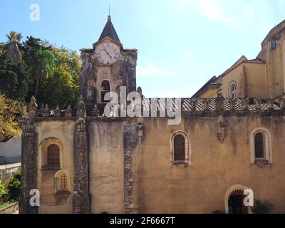 Gotische Kirche Igreja de Nossa Senhora do popula in Caldas da Rheinha, Zentralportugal Stockfoto