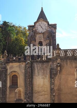 Gotische Kirche Igreja de Nossa Senhora do popula in Caldas da Rheinha, Zentralportugal Stockfoto