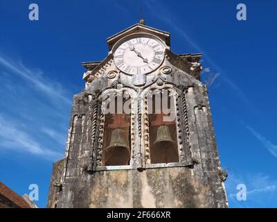 Gotische Kirche Igreja de Nossa Senhora do popula in Caldas da Rheinha, Zentralportugal Stockfoto