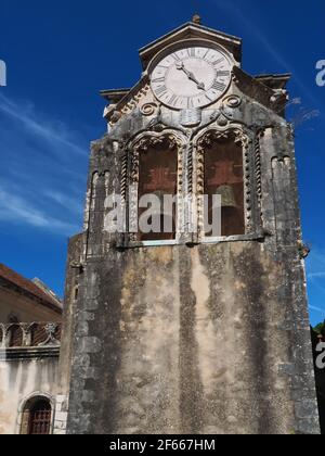 Gotische Kirche Igreja de Nossa Senhora do popula in Caldas da Rheinha, Zentralportugal Stockfoto