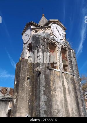 Gotische Kirche Igreja de Nossa Senhora do popula in Caldas da Rheinha, Zentralportugal Stockfoto