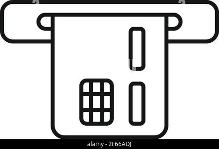 Symbol für die Händlerbank, Umrissstil Stock Vektor