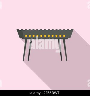 Rinderbrazier-Ikone, flacher Stil Stock Vektor