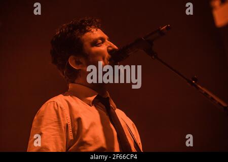 Newcastle UK - 12th. Juli 2019: Frank Turner und die schlafenden Seelen - live im Konzert beim Wasteland Music Festival Stockfoto