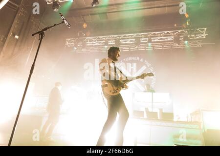 Newcastle UK - 12th. Juli 2019: Frank Turner und die schlafenden Seelen - live im Konzert beim Wasteland Music Festival Stockfoto