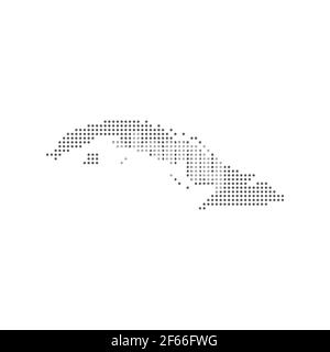 Vektor abstrakten Pixel Punkt von Kuba Karte. Vektor Stock Vektor