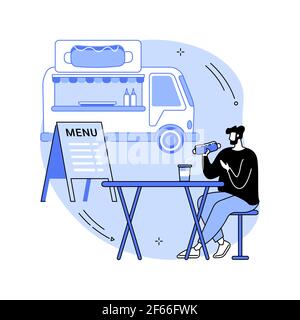 Street Food abstrakte Konzept Vektor Illustration. Stock Vektor