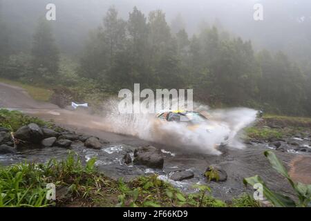 34 INGRAM Chris EDMONDSON Elliot Opel ADAM R2 Aktion während der Rallye-Europameisterschaft 2017 ERC Azoren Rallye, vom 30. März bis 1. April, in Ponta Delgada Portugal - Foto Gregory Lenormand / DPPI Stockfoto