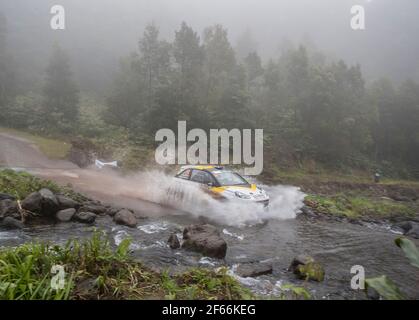 34 INGRAM Chris EDMONDSON Elliot Opel ADAM R2 Aktion während der Rallye-Europameisterschaft 2017 ERC Azoren Rallye, vom 30. März bis 1. April, in Ponta Delgada Portugal - Foto Gregory Lenormand / DPPI Stockfoto