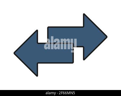 Symbol für die Übertragung des Exchange-Pfeils, Logo. Vektor auf weißem Hintergrund. Stock Vektor