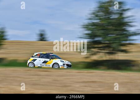 30 INGRAM Chris (GBR) ELLIOTT Edmondson (GBR) Opel ADAM R2 Aktion während der Rallye-Europameisterschaft 2017 Rzeszowski in Polen vom 4. Bis 6. August - Foto Wilfried Marcon / DPPI Stockfoto