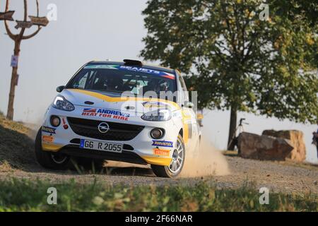 35 INGRAM Chris (GBR) ELLIOTT Edmondson (GBR) Opel ADAM R2 Aktion während der Rallye-Europameisterschaft 2017 ERC Barum Rallye, vom 25. Bis 27. August, in Zlin, Tschechische Republik - Foto Jorge Cunha / DPPI Stockfoto