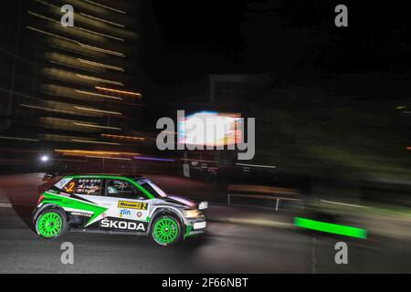 02 KOPECKY Jan (CZE) DRESLER Pavel (CZE) Skoda Fabia R5 Aktion während der Rallye-Europameisterschaft 2017 ERC Barum Rallye, vom 25. Bis 27. August, in Zlin, Tschechische Republik - Foto Jorge Cunha / DPPI Stockfoto