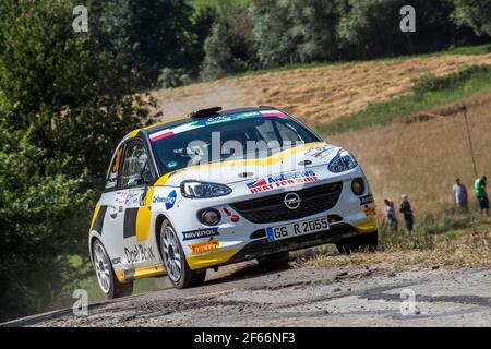 30 INGRAM Chris (GBR) ELLIOTT Edmondson (GBR) Opel ADAM R2 Aktion während der Rallye-Europameisterschaft 2017 Rzeszowski in Polen vom 4. Bis 6. August - Foto Gregory Lenormand / DPPI Stockfoto