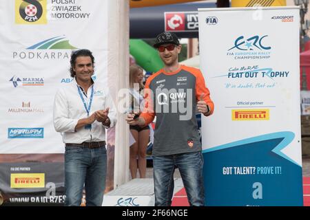 Colin McRae platt out Trophäe LUKYANUK Alexey (RUS) Ford Fiesta R5 Ambiance Portrait während der Rallye-Europameisterschaft 2017 Rzeszowski in Polen vom 4. Bis 6. August - Foto Gregory Lenormand / DPPI Stockfoto