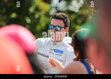 02 KOPECKY Jan (CZE) DRESLER Pavel (CZE) Skoda Fabia R5 Ambience Portrait während der European Rally Championship 2017 ERC Barum Rallye, vom 25. Bis 27. August, in Zlin, Tschechische Republik - Foto Jorge Cunha / DPPI Stockfoto