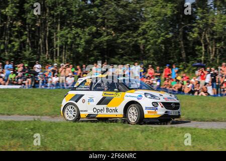 35 INGRAM Chris (GBR) ELLIOTT Edmondson (GBR) Opel ADAM R2 Aktion während der Rallye-Europameisterschaft 2017 ERC Barum Rallye, vom 25. Bis 27. August, in Zlin, Tschechische Republik - Foto Jorge Cunha / DPPI Stockfoto