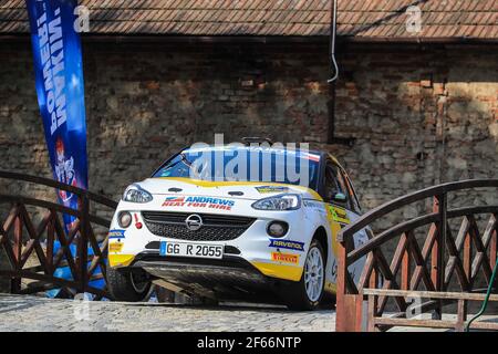 35 INGRAM Chris (GBR) ELLIOTT Edmondson (GBR) Opel ADAM R2 Aktion während der Rallye-Europameisterschaft 2017 ERC Barum Rallye, vom 25. Bis 27. August, in Zlin, Tschechische Republik - Foto Jorge Cunha / DPPI Stockfoto