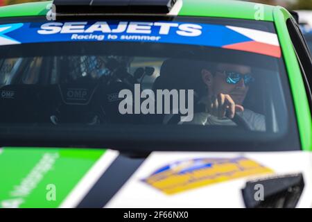 02 KOPECKY Jan (CZE) DRESLER Pavel (CZE) Skoda Fabia R5 Ambience Portrait während der European Rally Championship 2017 ERC Barum Rallye, vom 25. Bis 27. August, in Zlin, Tschechische Republik - Foto Jorge Cunha / DPPI Stockfoto