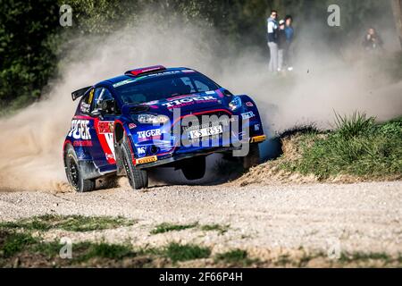 16 KASPERCZYK Tomasz (POL), SYTY Damian (POL), TIGER ENERGY DRINK RALLY TEAM, Ford Fiesta R5, Aktion während der Rallye-Europameisterschaft 2018 in Mikolajki vom 21. Bis 23. September - Foto Thomas Fenetre / DPPI Stockfoto