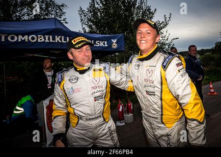 KRISTENSSON Tom (SWE), APPELSKOG Henrik (SWE), ADAC OPEL RALLYE JUNIOR TEAM, Opel ADAM R2, Porträt, Sieger bei der Rallye-Europameisterschaft 2018 in Polen auf Mikolajki vom 21. Bis 23. September - Foto Thomas Fenetre / DPPI Stockfoto