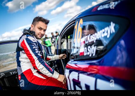 KASPERCZYK Tomasz (POL), SYTY Damian (POL), TIGER ENERGY DRINK RALLY TEAM, Ford Fiesta R5, Portrait während der Rallye Europa 2018 in Mikolajki vom 21. Bis 23. September - Foto Thomas Fenetre / DPPI Stockfoto