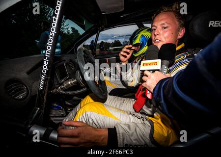 23 KRISTENSSON Tom (SWE), APPELSKOG Henrik (SWE), ADAC OPEL RALLYE JUNIOR TEAM, Opel ADAM R2, Sieger bei der Rallye-Europameisterschaft 2018 in Polen auf Mikolajki vom 21. Bis 23. September - Foto Thomas Fenetre / DPPI Stockfoto