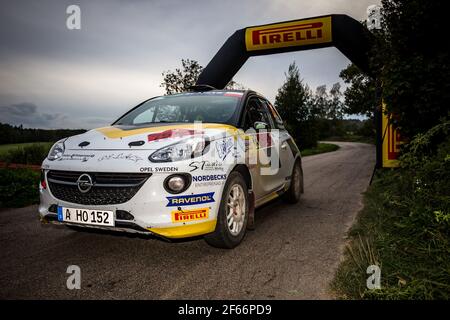 23 KRISTENSSON Tom (SWE), APPELSKOG Henrik (SWE), ADAC OPEL RALLYE JUNIOR TEAM, Opel ADAM R2, Sieger bei der Rallye-Europameisterschaft 2018 in Polen auf Mikolajki vom 21. Bis 23. September - Foto Thomas Fenetre / DPPI Stockfoto