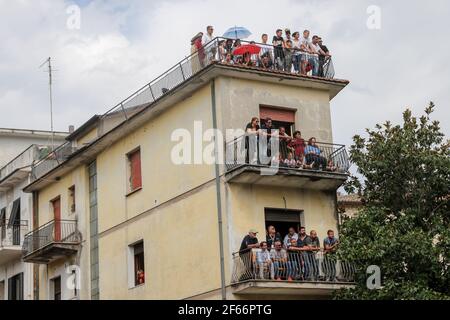 Ambiance Publikum während der European Rally Championship 2017 ERC Rally di Roma Capitale, vom 15. Bis 17. september , in Fiuggi, Italia - Foto Jorge Cunha / DPPI Stockfoto