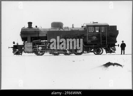 Frövi - Ludvika Railway, Folgen Sie Lok 102. Stockfoto