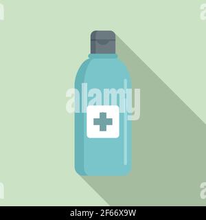 Antiseptische Flasche Symbol, flache Stil Stock Vektor