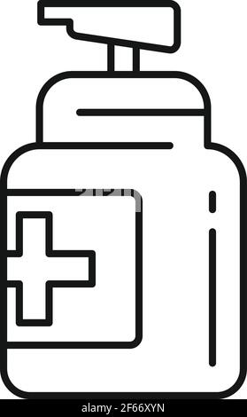 Corona Virus antiseptische Symbol, skizzieren Stil Stock Vektor