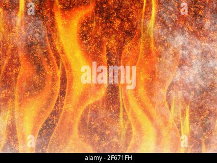 Rote Flamme Feuer Textur Hintergrund Stockfoto