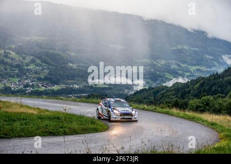 12 VAILLANT Benoit BRULÉ Antoine Ford Fiesta Aktion während der Rallye Frankreich 2017, Rallye du Mont-Blanc vom 31. august bis 2. september in Morzine, Frankreich - Foto Gregory Lenormand / DPPI Stockfoto