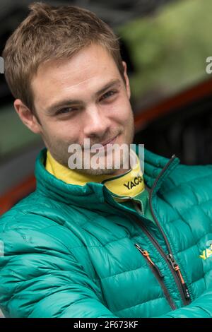 03 MARTIN Charles SALVA Thierry Skoda Fabia Ambiance Portrait während der Rallye Frankreich 2017, Rallye du Mont-Blanc vom 31. august bis 2. september in Morzine, Frankreich - Foto Gregory Lenormand / DPPI Stockfoto