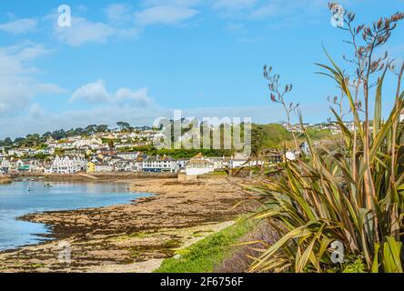 Malerische Küste des Dorfes St. Mawes, Cornwall, England, Großbritannien Stockfoto