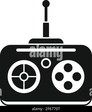 RC-Symbol für die Autofernbedienung, einfacher Stil Stock Vektor