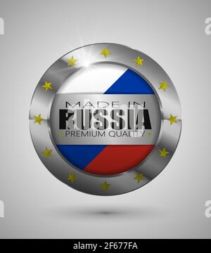 EPS10 Vektorgrafik. Realistische Taste. Made in Russia, Premium Qualität. Perfekt für jeden Einsatz. Stock Vektor