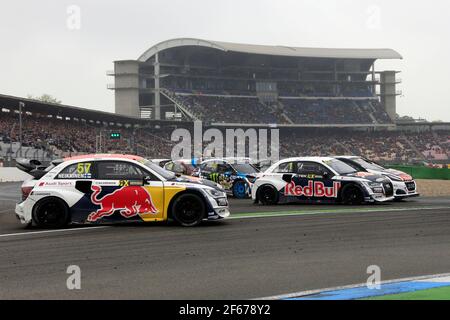 57 HEIKKINEN Toomas (swe) EKS Audi S1 Action 01 EKSTROM Mattias (swe) EKS Audi S1 Action während Cooper Tyres World RX von Hockenheim 2017, vom 5. Bis 7. Mai - Foto Paulo Maria /DPPI Stockfoto
