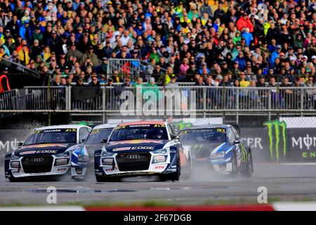 57 HEIKKINEN Toomas (swe) EKS Audi S1 Action 01 EKSTROM Mattias (swe) EKS Audi S1 Aktion während der FIA 2017 Neste World RX von Lettland vom 15th. Bis 17th. September In Riga - Foto Paulo Maria / DPPI Stockfoto
